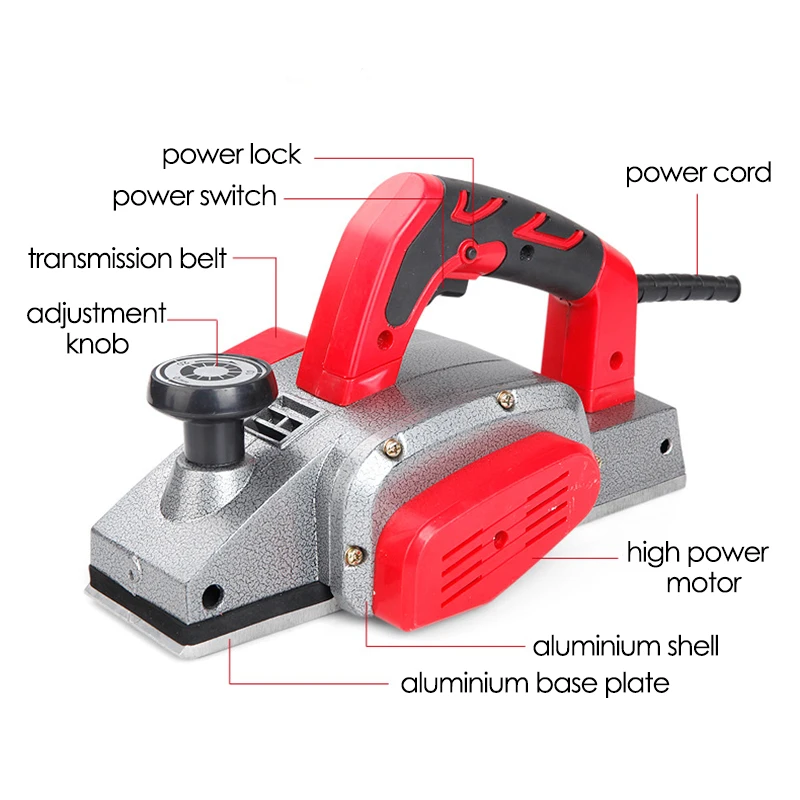 220V Electric Planer High Power Electric Router Trimmer Wood Milling Engraving Slotting Woodworking Power Tools Aluminum Shell