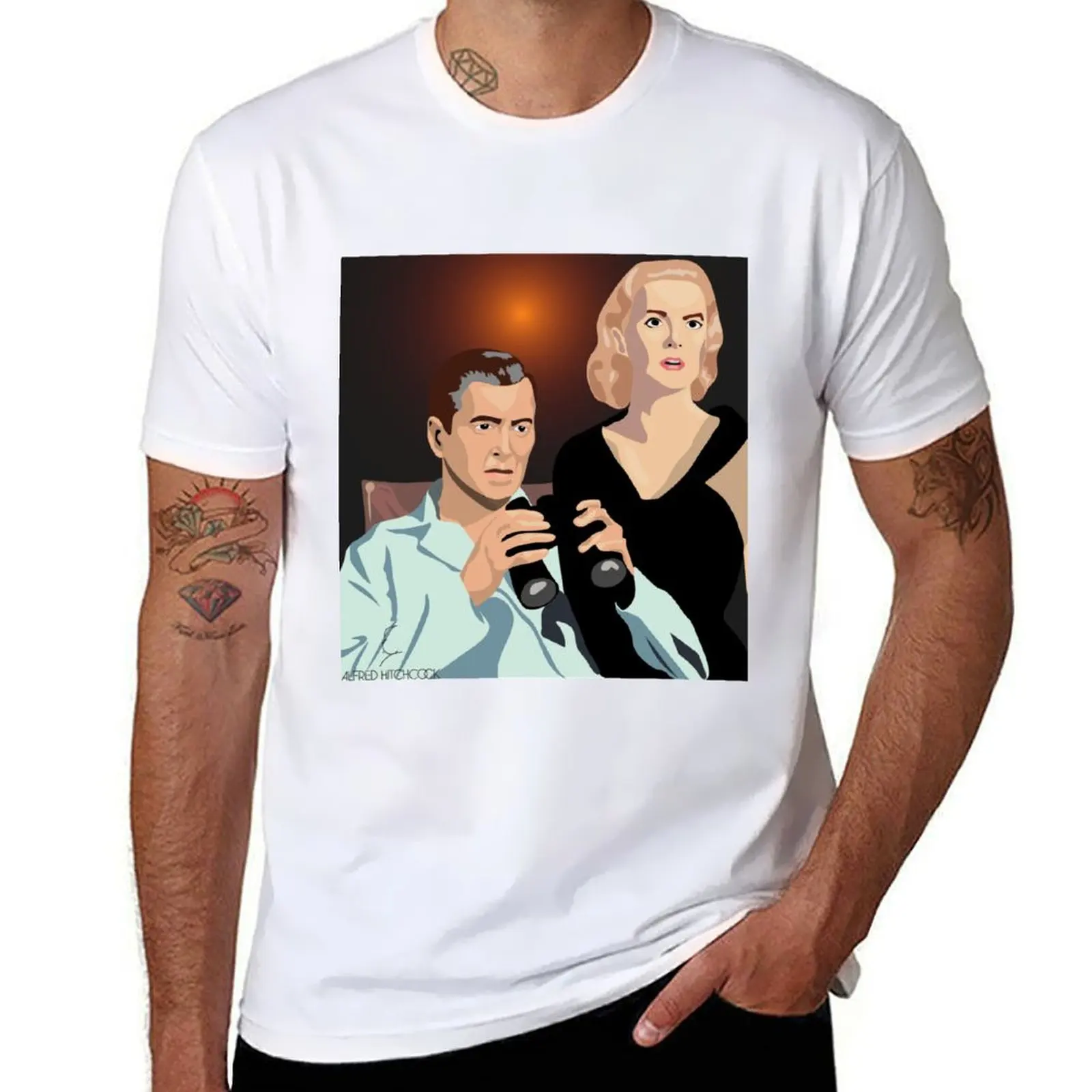 

Alfred Rear Hitchcock Window - T-Shirt Novelty Graphic Tee Shirt