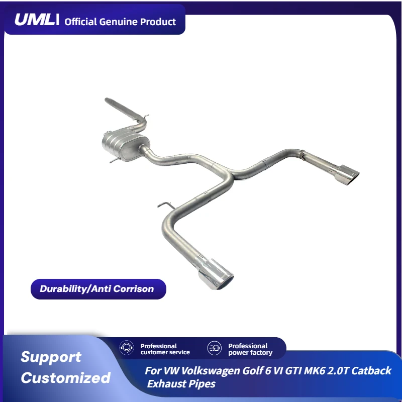 

For VW Volkswagen Golf 6 VI GTI MK6 2.0T Catback Exhaust Pipes Exhaust Tip Valvetronic Exhaust with Muffler Downpipe