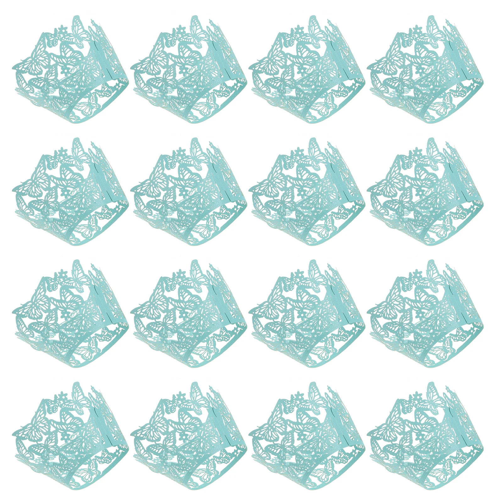 

Cake Decor Wedding Cups Wrapping Paper Butterfly Blue Cupcake Liners for Baking
