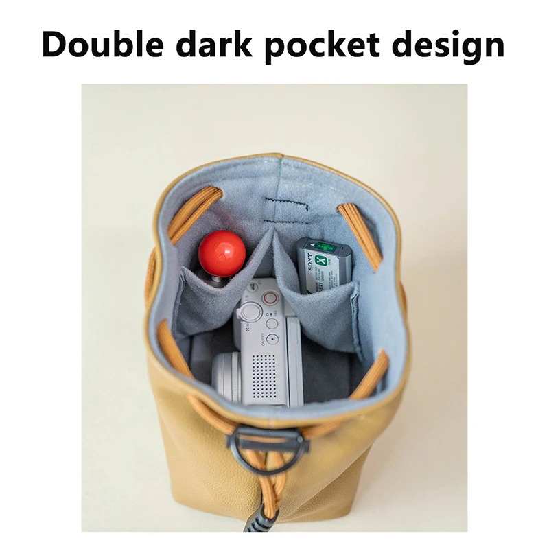حقيبة كاميرا لكانون نيكون فوجي بنتاكس حقيبة عدسات السفر مقاوم للماء حقيبة كاميرا واقية ل DSLR آيفون 15 Airpod برو الحقيبة