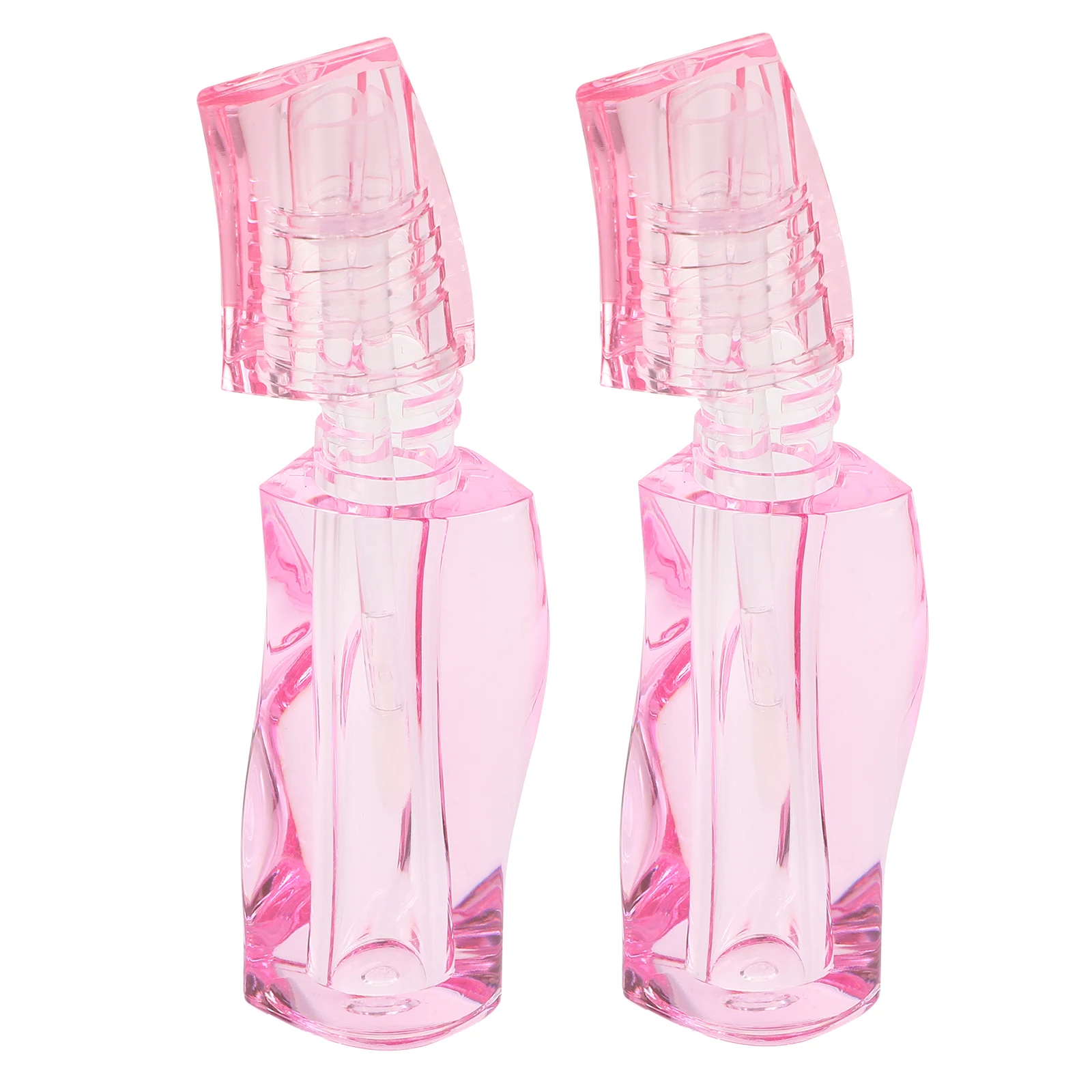 

2pcs Gloss Tubes Twist Shape Empty Lipstick Containers Refillable Glaze Tube Holder For Diy Balm Transparent Reusable