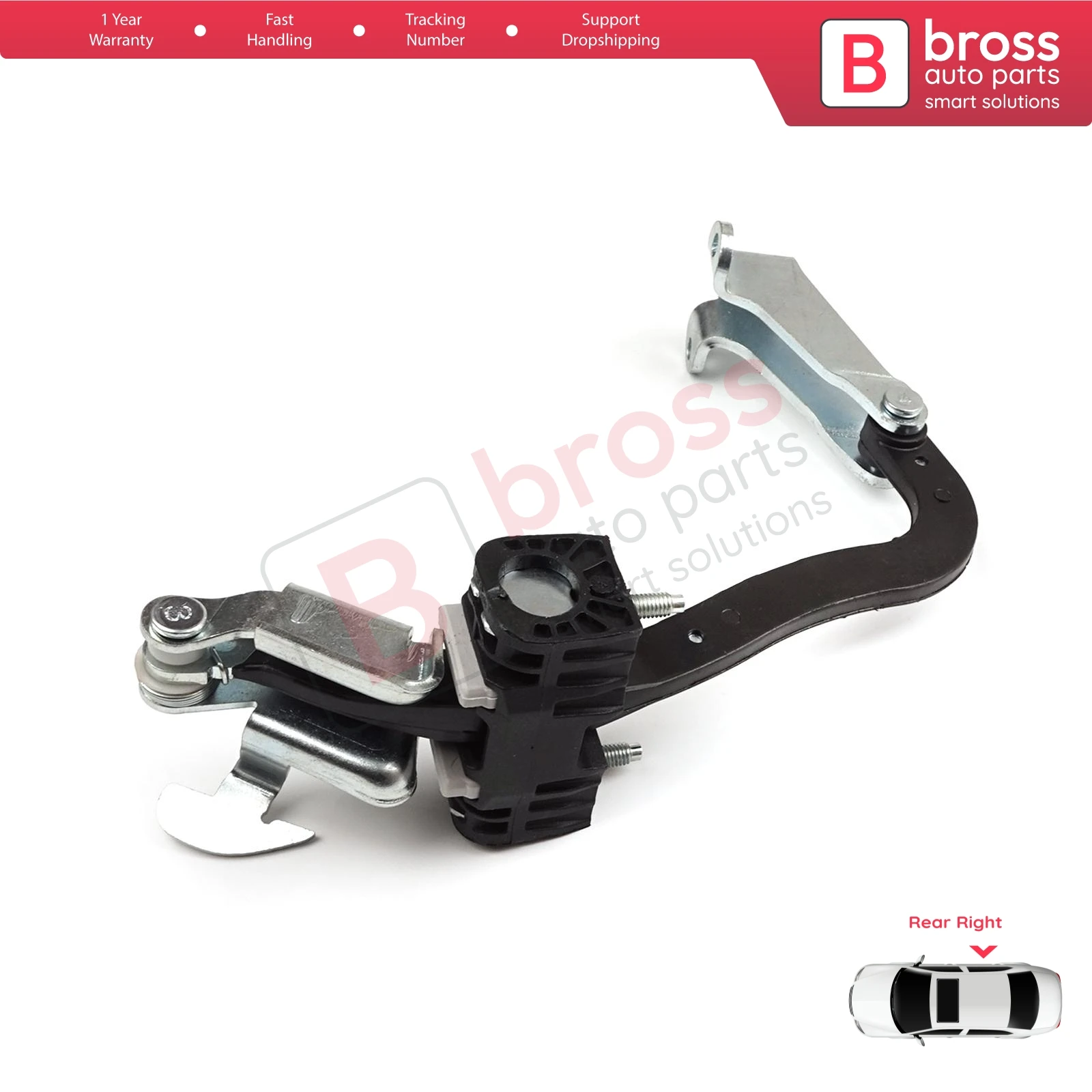 BDP940 Rear Right Trunk Door Hinge Stop Check 8731R0 for Fiat Ducato Peugeot Boxer Manager Citroen Jumper Relay 250 290 2006-On