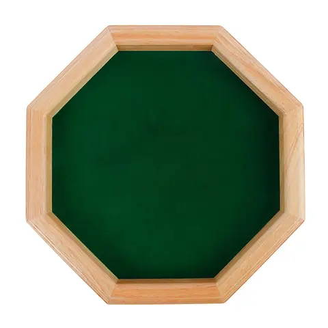 Wooden Dice Tray Wooden Octagonal Tray Game for Family Dice Game Dice for Party and Celebrations Party Supplies