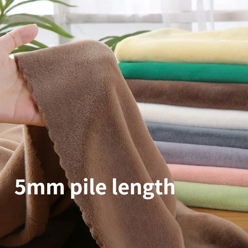 

5mm Pile Imitation Rex Rabbit Hair Plush Fabric Old Stuff Decorationold Handmade Diy Toys Wholesale Cloth by Meter for Sewing