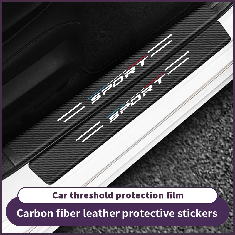 Car Threshold Bar Sports Horizontal Line Modification, Door Foot Pedal Anti Stepping, Trunk Anti Scratch Protection Sticker