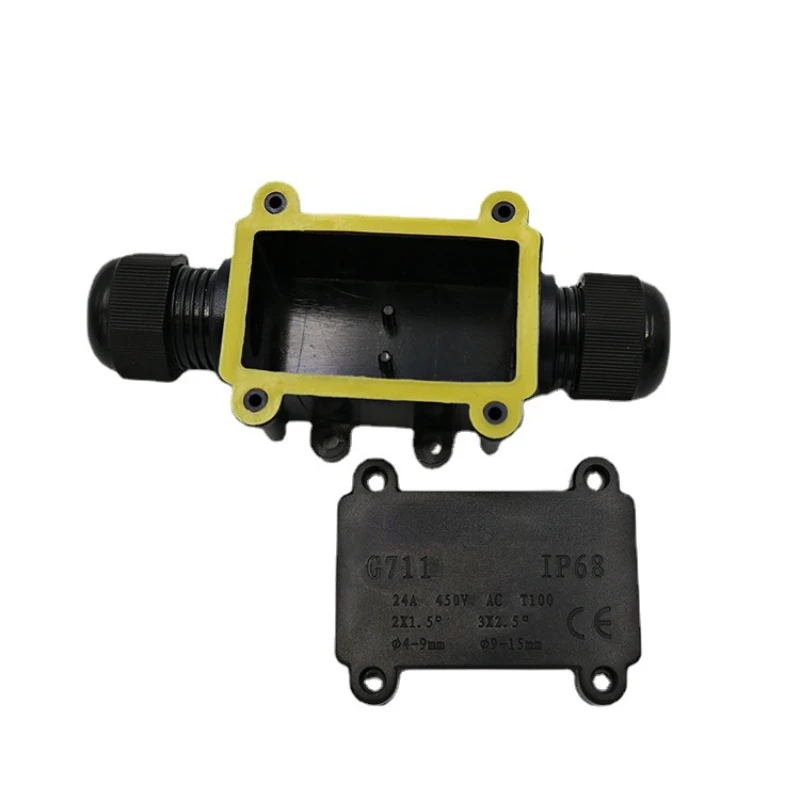 IP68 Waterproof Junction Box Electrical 2 Way Enclosure Block Cable Connecting Line Protection for Wiring Accessories