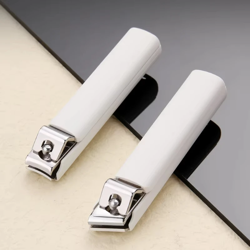 

1pcs Small White Tube Nail Clippers, Exquisite Stainless Steel Anti-Splash Nail Clippers for Manicure Pedicure Portable Toenail
