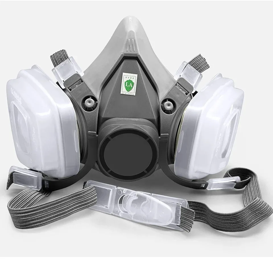 6200 Dust Mask Half Face With 503/603 Adapter 5N11 Filters Goggles Set For Industrial Labor Dust Paint Spray Decoration Grinding