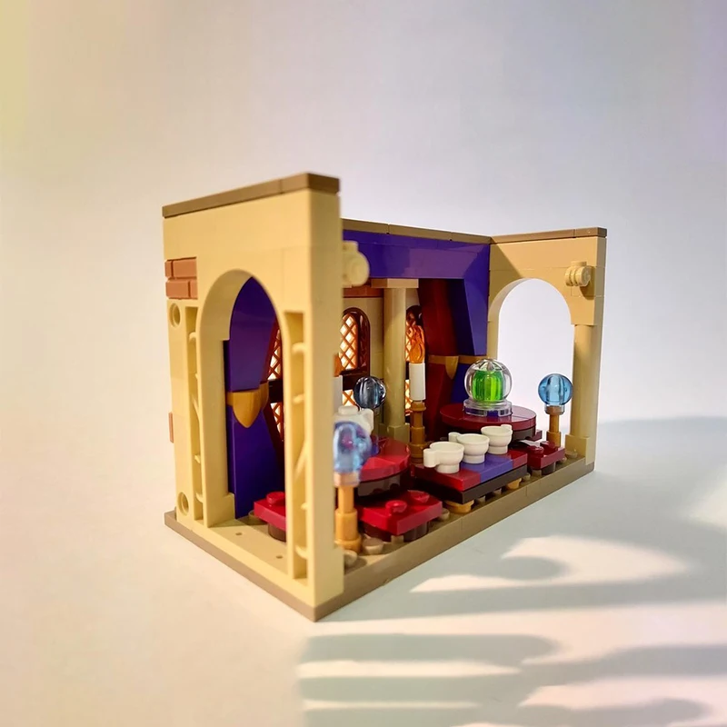 魔法の映画モデル MOC 組み立てブロック 城の中の教室 モジュラーテクノロジーギフト ホリデー組み立て 子供のおもちゃセット