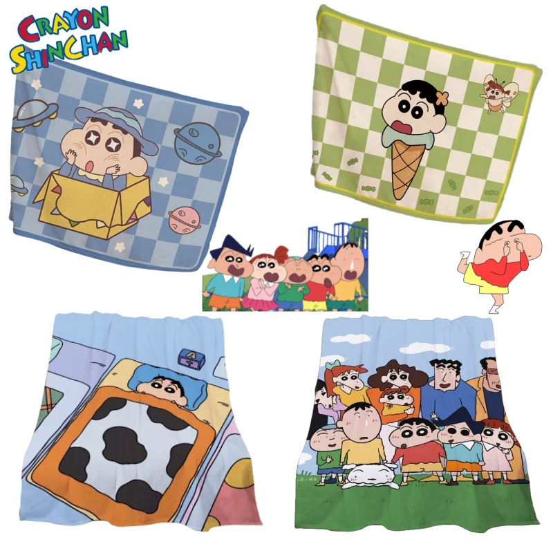 تلوين شين تشان نوهارا هيروشي نوهارا ميساي أنيمي البضائع الكرتون لطيف طباعة طالب عنبر قيلولة مكيف الهواء بطانية