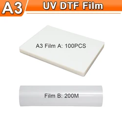 Magic UV DTF Film A UV DTF Transfer Film A and Film B For Acrylic Crystal Glass Metal For UV DTF Printers Irregular Shape Print