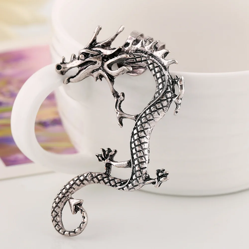 

Single Men Punk Alloy Fashion Jewelry Left Ear Dragon Ear Clip Clip Earrings