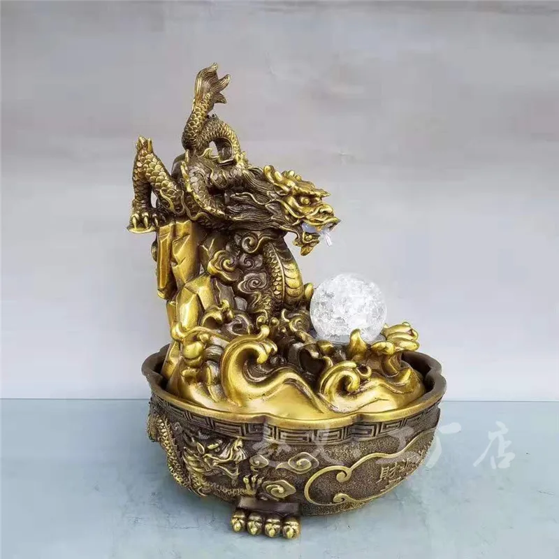 Brass Treasure Bowl Twelve Zodiac Dragon Gift Ornament