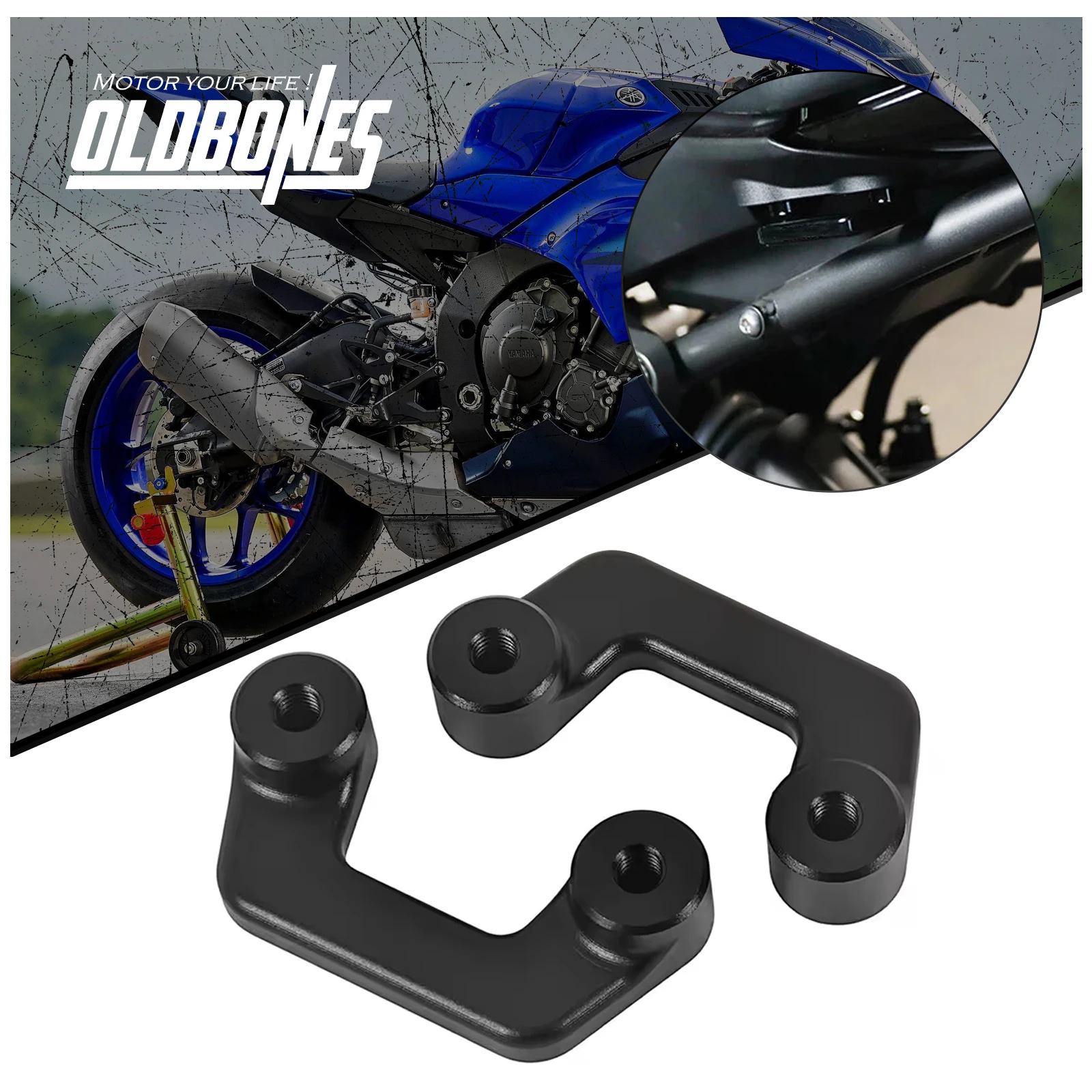 Motorcycle Foot Peg Blanking Plate Removes Rear Passenger Footrest Racing Hook For YAMAHA YZF R7 R1 R1M 2021 2022 2023 2024