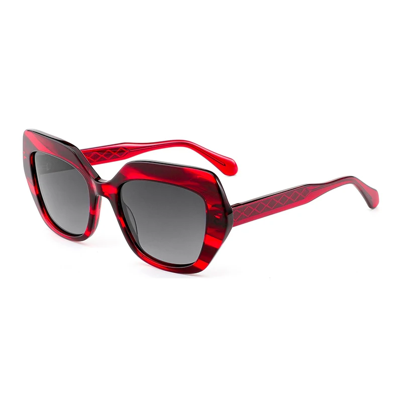 ZENOTTIC Modish Acetate Prescription Sunglasses Women Stylish Polygon Uv400 Polarized Corrective Sun Glasses