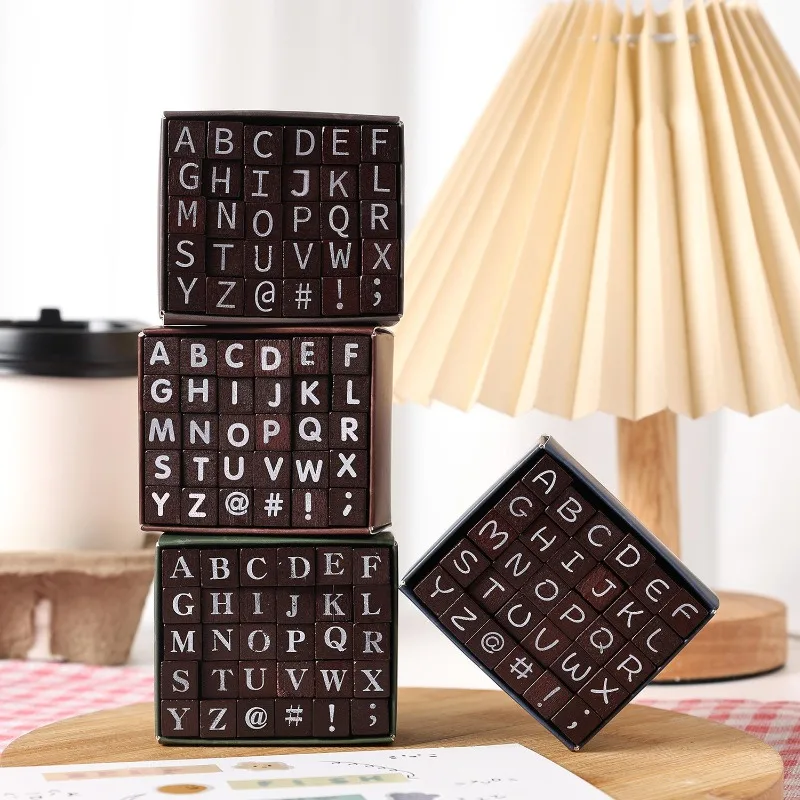 

30 Pcs Vintage English Letter Symbols Wooden Rubber Stamp Printed DIY Decor Scrapbooking Wood Seal Daily Planner Stationery