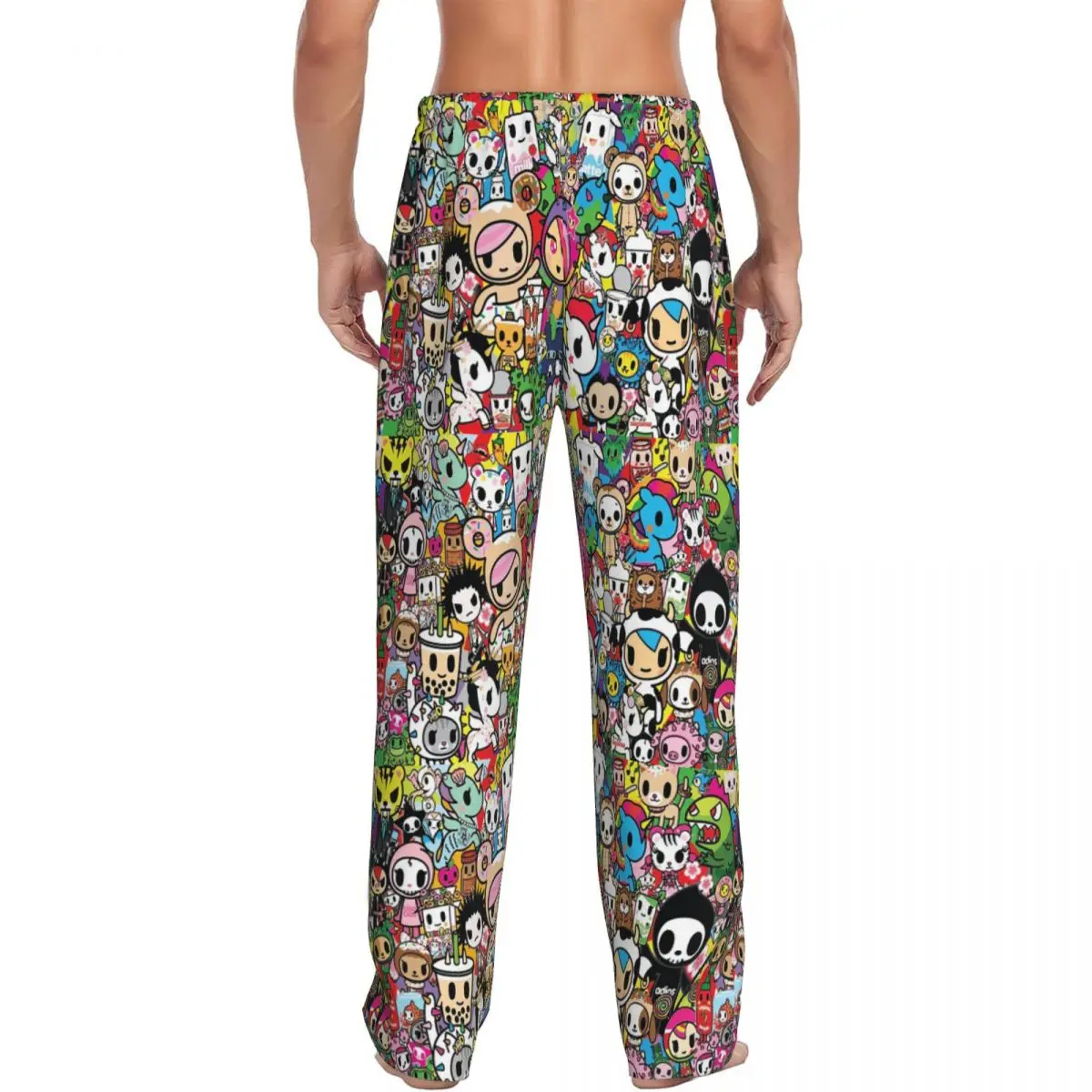 Custom Tokidoki Kawaii Donutella Sandy Unicorno Pajama Pants Men Sleepwear Sleep Lounge Bottoms with Pockets