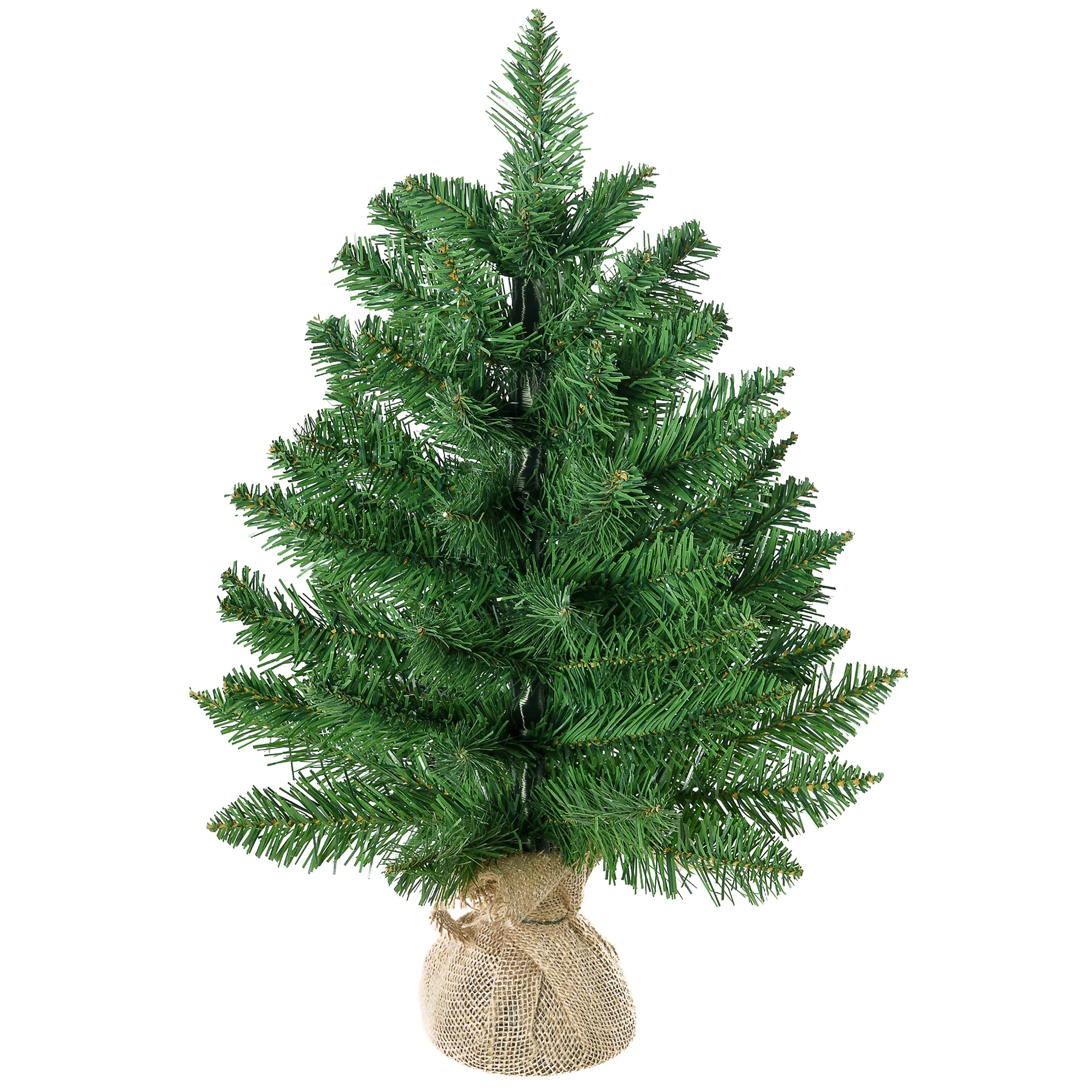 HOMCOM piccolo albero artificiale 60 cm 70 rami Base albero in tessuto