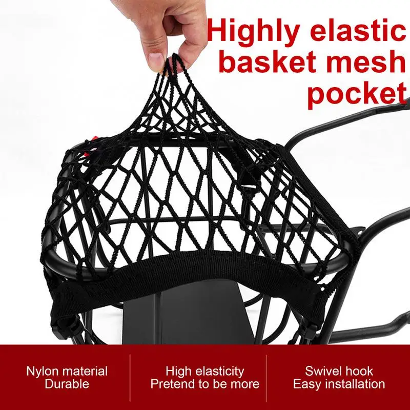 Motorcycle Cargo Net High Elastic Double Layer Motorcycle Net for Helmet Storage Bungee Cargo Net with 4 Hooks Luggage Net view 4