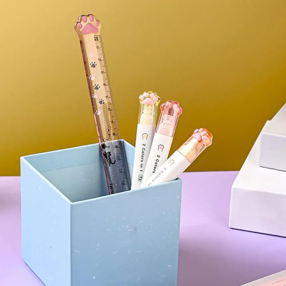 Juego de artículos de oficina ligeros, goma de borrar para la escuela, bonita Pata de Gato, papelería Adorable