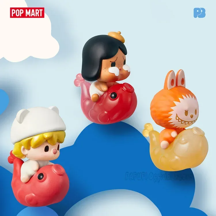 POP MART Popbean Lucky Charm Series Guess Bag 100% Original Toys Doll Cute Action Anime Figure Desktop Ornaments Collection Gift