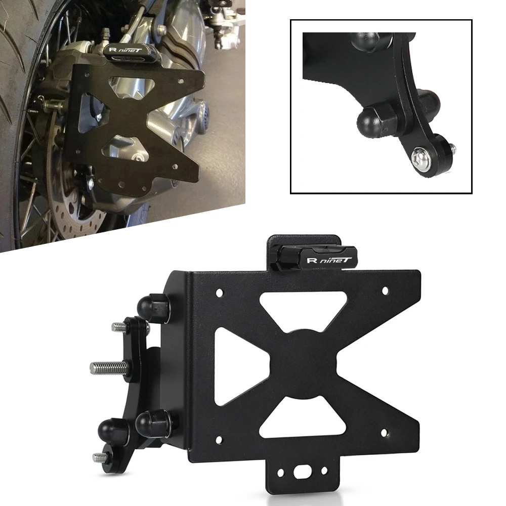 For BMW R NINET RNINE R NINE T 9 T 9T Racer Pure Scrambler Urban S G 2014-2026 Side Mount License Plate Holder Bracket Tail Tidy