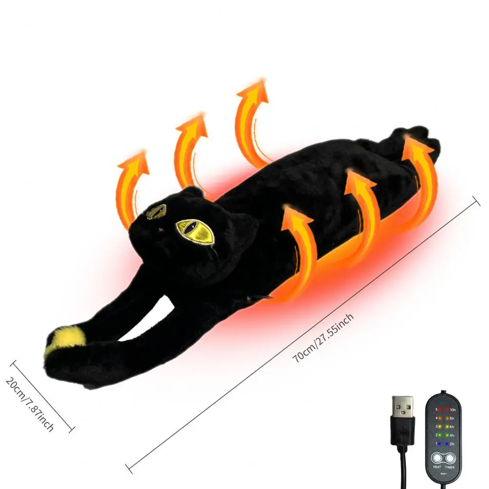 Muñeco con calefacción de animales USB, temperatura ajustable, apagado automático, perro de peluche eléctrico, juguete para gato, hombro, espalda, cuello, almohada de Animal cálida