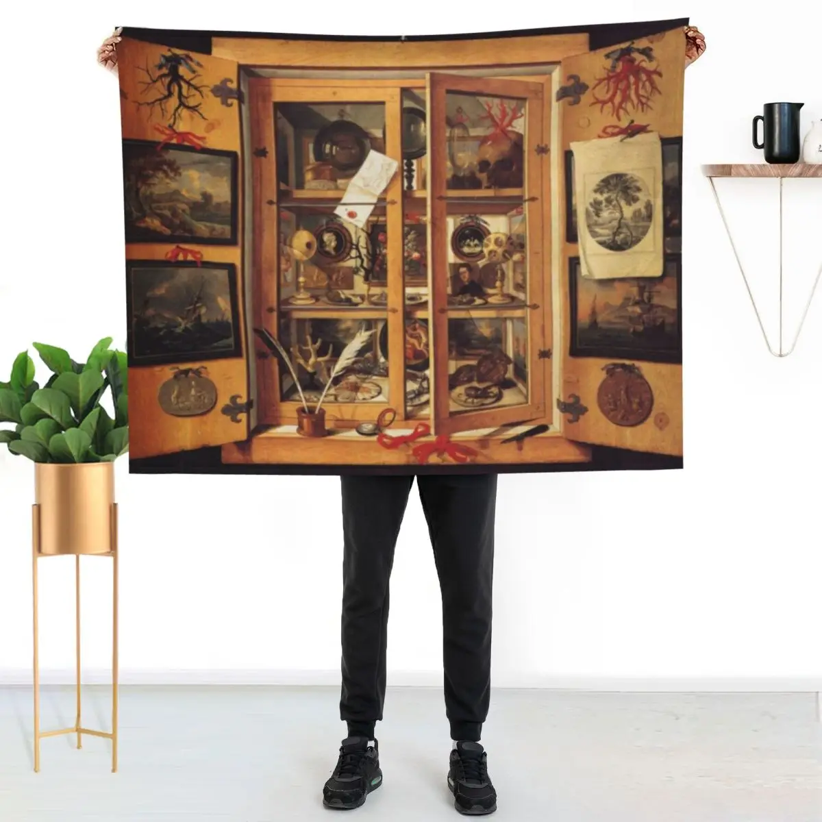 Cabinet Of Curiosities Throw Blanket Heavy Warm warm for winter halloween Soft Plush Plaid Luxury Thicken Blankets