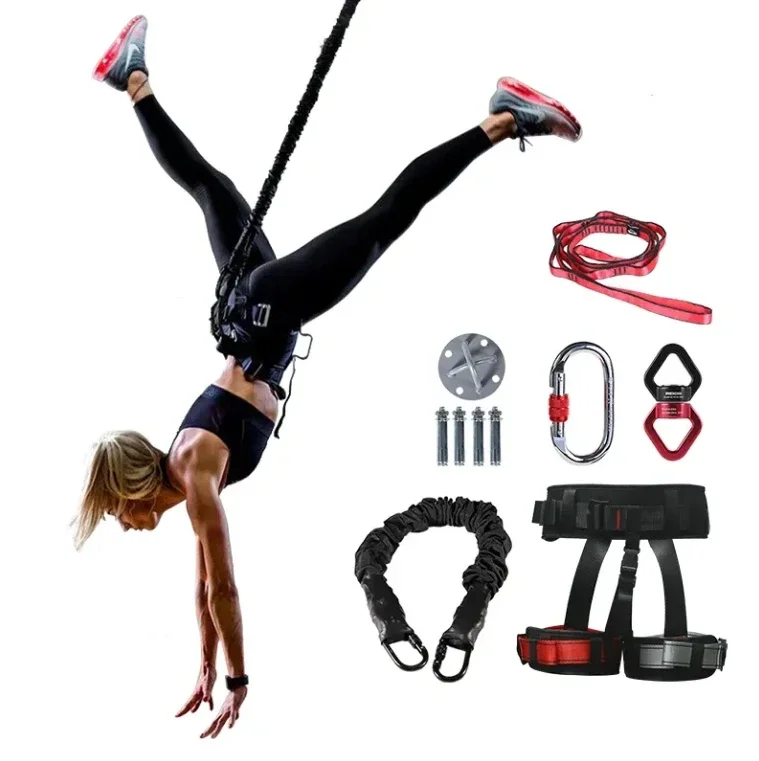 Indoor Bungee Fitness Vitality Belt Aerial Yoga Set Home Hanging Flying Dance Elastic Band Set Aerial Bungee Jumping Equipment
