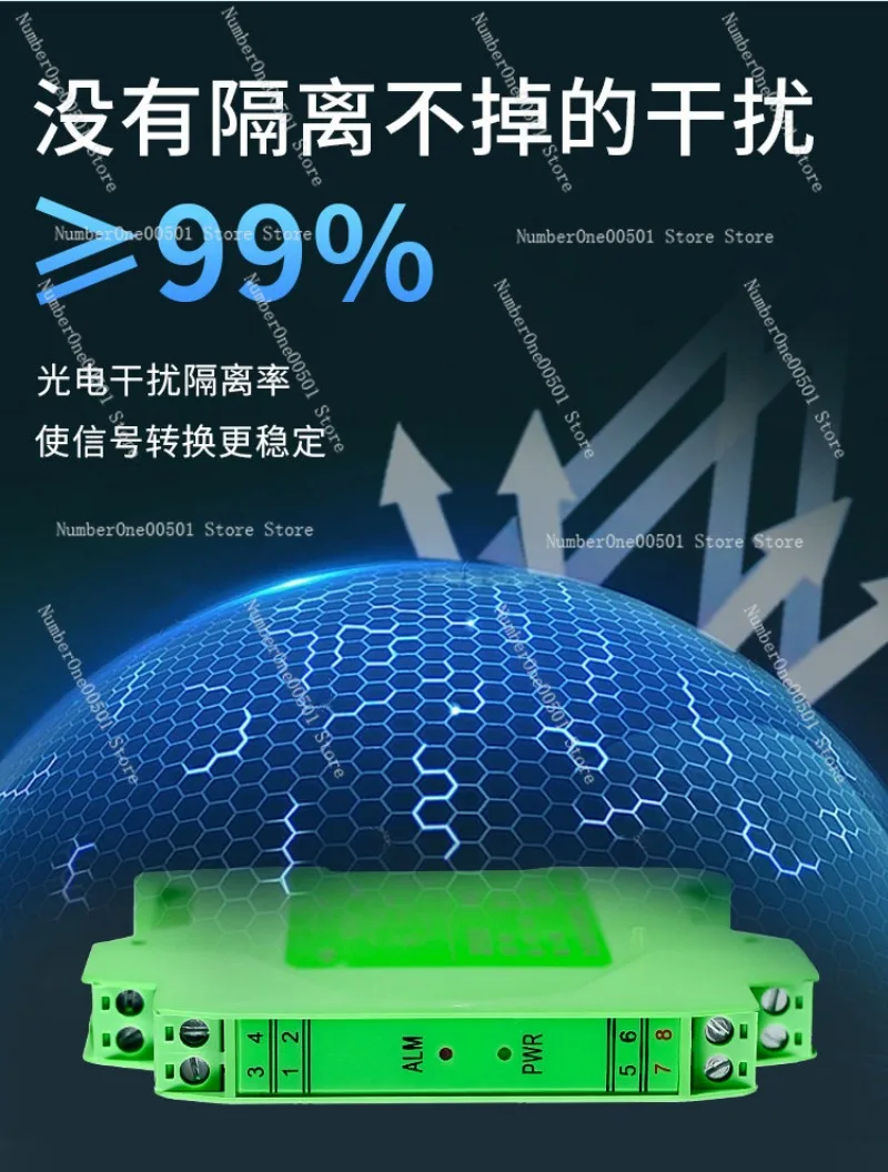 

ws90501 Преобразователь температуры PT100 для DIN-рейки, изолятор сигнала 4-20мА 0-10В