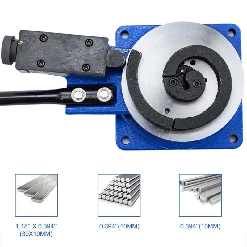3 Scroll Tools Industrial Metal Bender – Artistic Iron Fabrication Machine for Spiral Forming