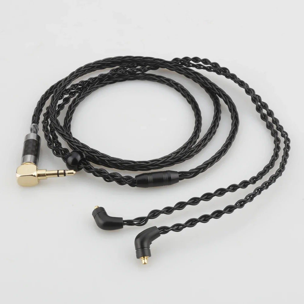 8 Core Silver Plated OCC Earphone Cable Right angled stereo Plug For Etymotic ER4 XR SR ER4SR ER4XR ER3sr er3se
