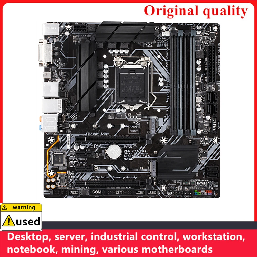 

For Z370M D3H Motherboards LGA 1151 DDR4 64GB m-ATX For Intel Z370 Desktop Mainboard M.2 NVME SATA III USB3.0