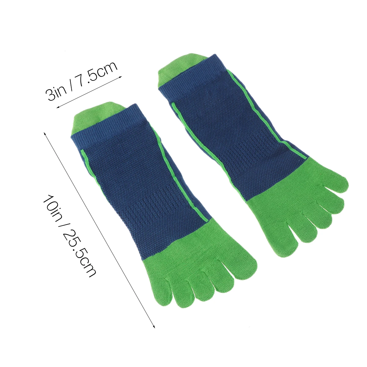 

Double Heel Five Finger Toe Socks Separated Cotton Tube Sweat Absorb Sports Running Casual Thin Lightweight Hygienic Indoor