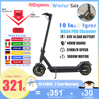 JUICEASE MAX4 PRO Adult Electric Scooter ESMAX Peak 1000W Motor Max Range 45KM 10” Tires 35KM/h Smart App Foldable EScooter