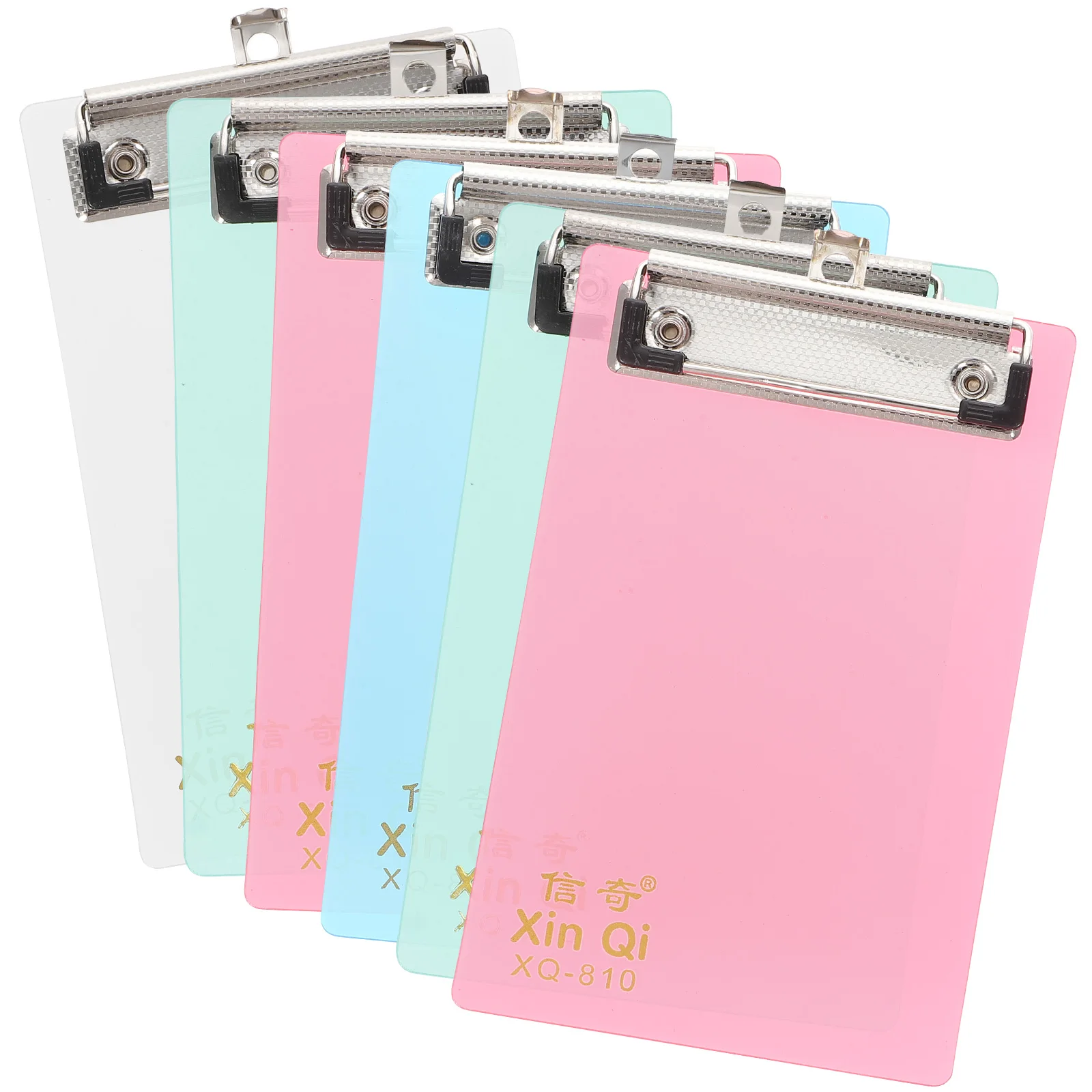 

6pcs A4 A4 Clip Board Clip Board Plastic Edge Paper Holder Lightweight Office School Waterproof Storage