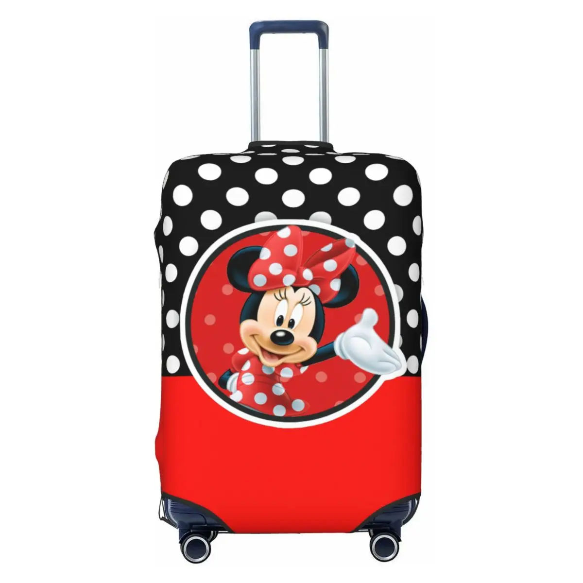 

Custom Polka Dots Minnie Mouse Luggage Cover Fashion Cartoon Suitcase Protector Covers Suit For 18-32 inch