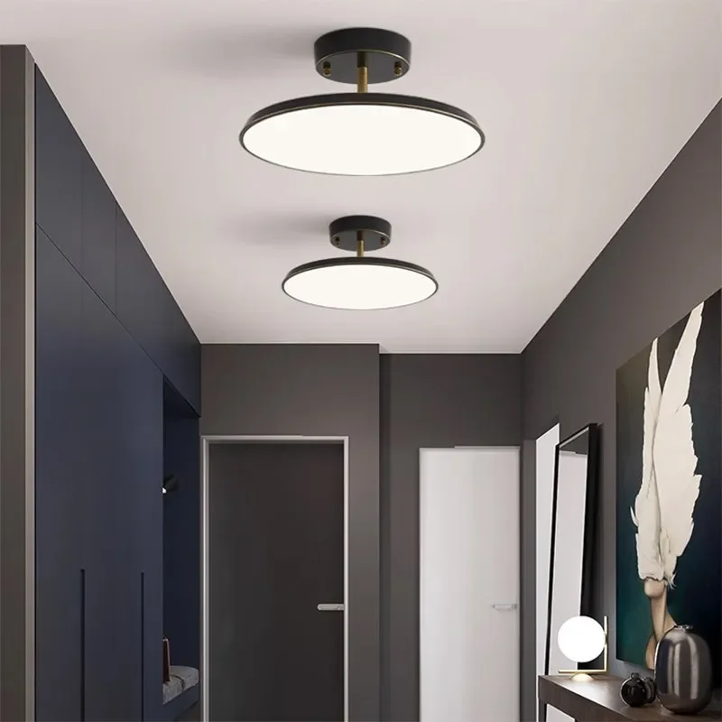 

Modern LED Ceiling Light Black Gold Rotatable Copper Color Lamp For Bedroom Living Room Entryway Hallway Indoor Lighting Fixture