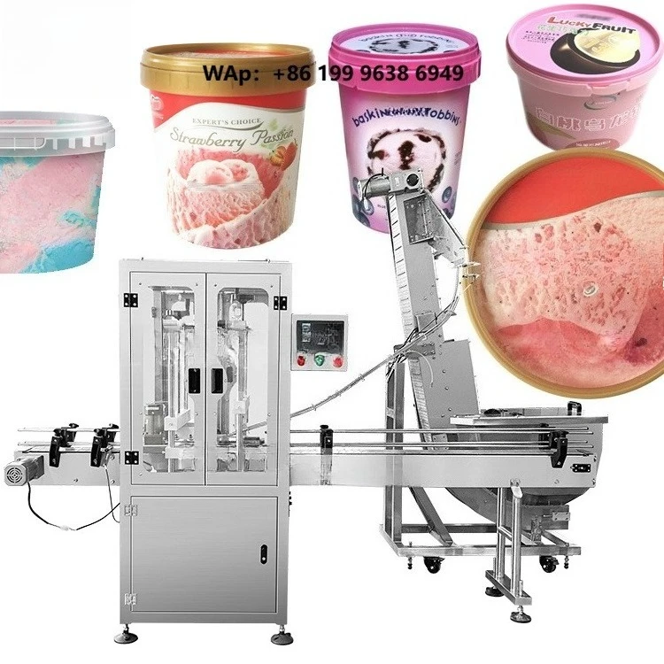 Fully Automatic Cover Pressing Capper Machines Paste Ice Cream Pet Plastic Bucket Lid Press Capping Machine