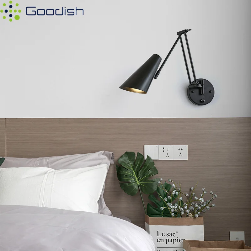 

Современный стиль, двойной коромысло, складные и телескопические светодиодные настенные светильники, художественный креативный светильник для гостиной, украшение дома, люстра