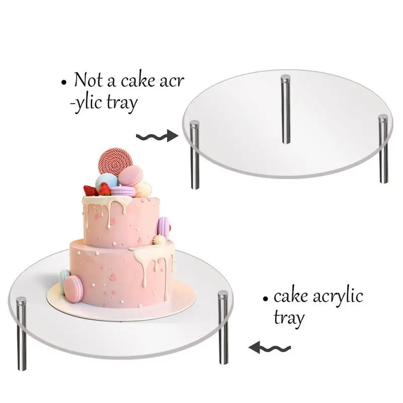 Cupcake Stands For Dessert Table Acrylic Glass Round Cake Stand Transparent Stackable Cupcake Holders Stand Party Serving