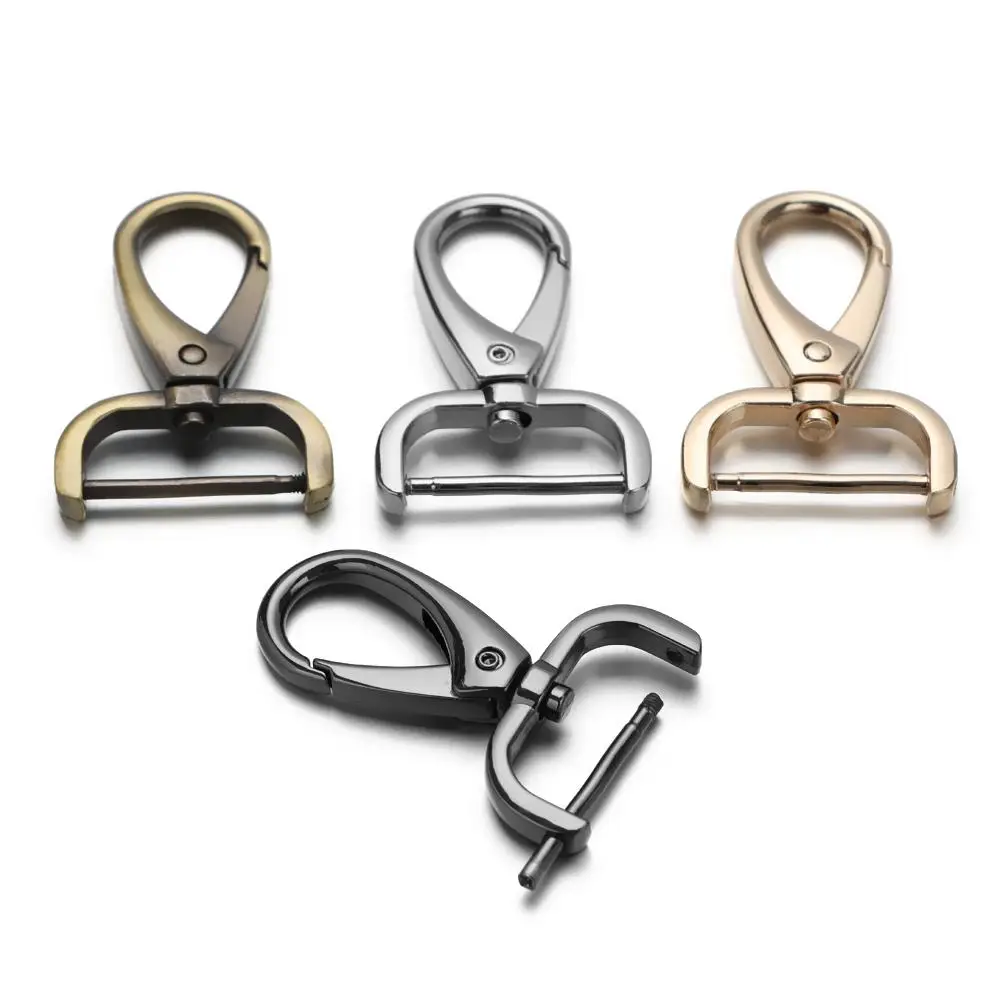 16mm/20mm/26mm Belt Keychain Metal Detachable Snap Hook Pet Leash Hooks Trigger Clips Leather Strap Buckles