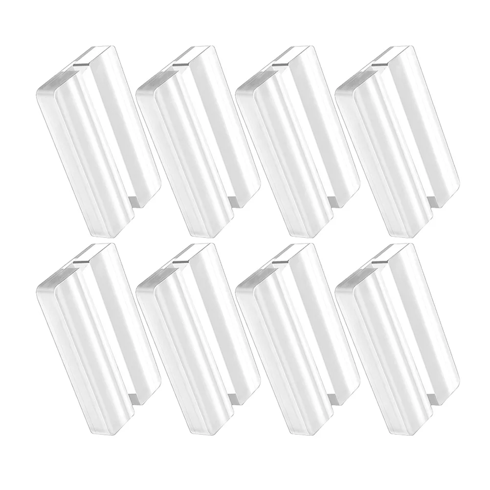 

8Pcs Clear Acrylic Place Card Holders Transparent Business Cards Stand Wedding Table Number Display