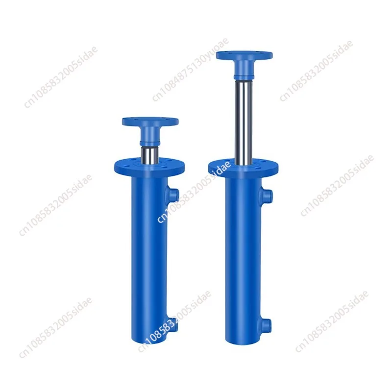 Two-way hydraulic cylinder 5T upper flange single cylinder lift hydraulic top wood splitter hydraulic oil top accessories