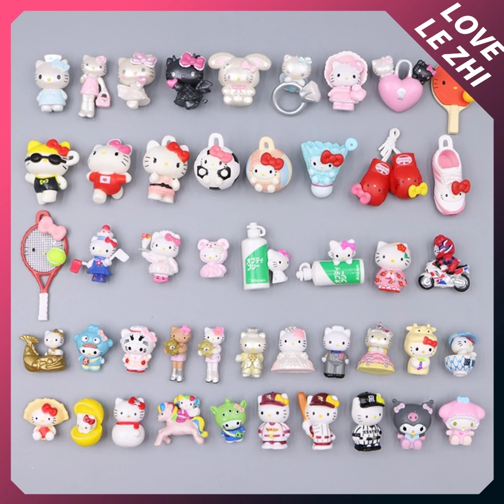 

1Pc Creativity Cartoon Kt Animation Mini Ornaments Diy Accessories Material Cute Zipper Phone Case Cake Decoration Toy Girl Gift