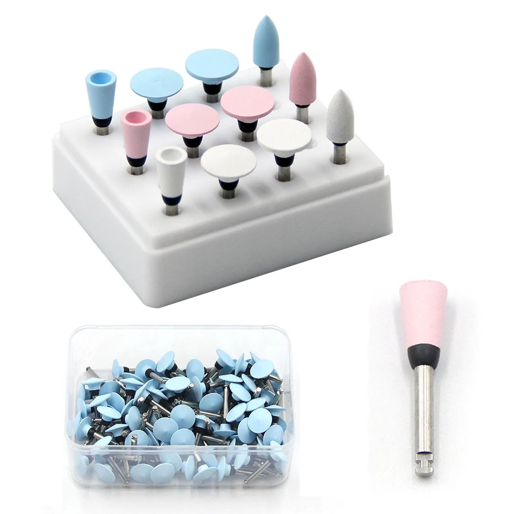 

24pcs Dental Silicone Grinding Head Twin-Color 135 ℃ Autoclave More Elastic Stronger Cutting Force Dentistry Tool Lab Materials