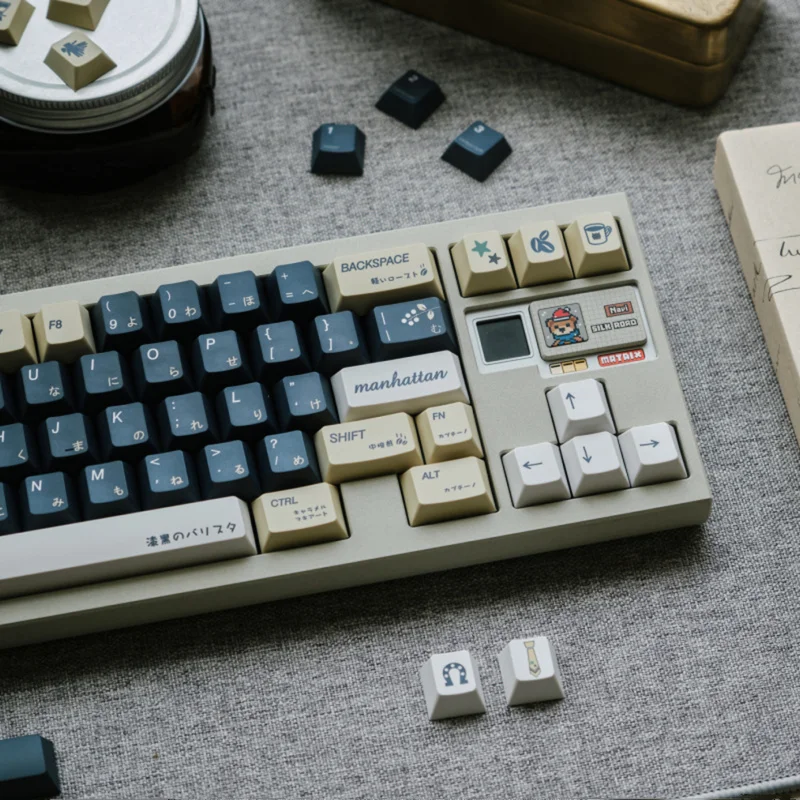 Pretty derby keycap manhattan cafe anime jogo tema chave boné dia texto raiz personalização cereja alta teclado mecânico keycaps