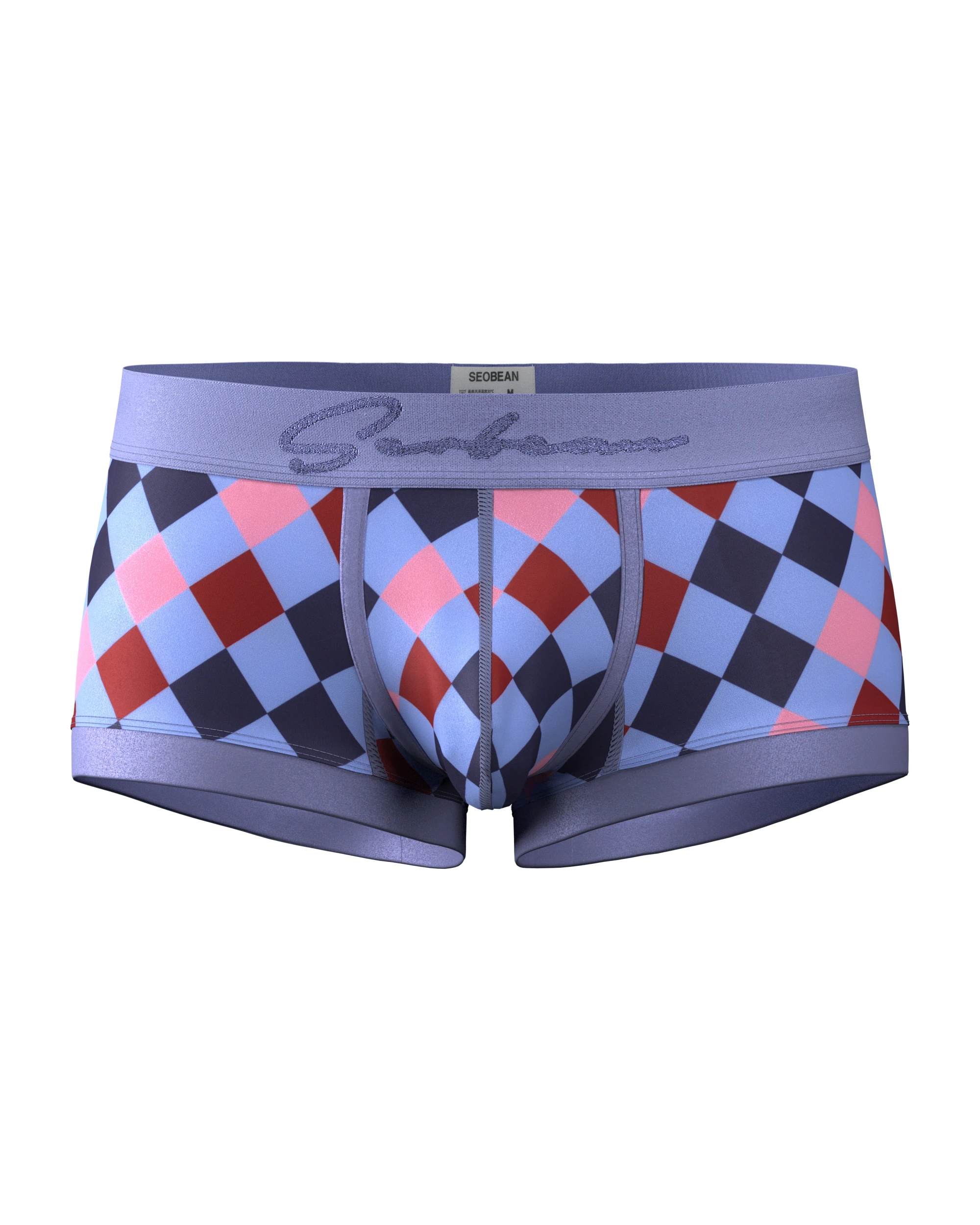 Men's flat underwear ice silk thin breathable quick drying youth sexy high elasticity low waist slim fit four cornered pants