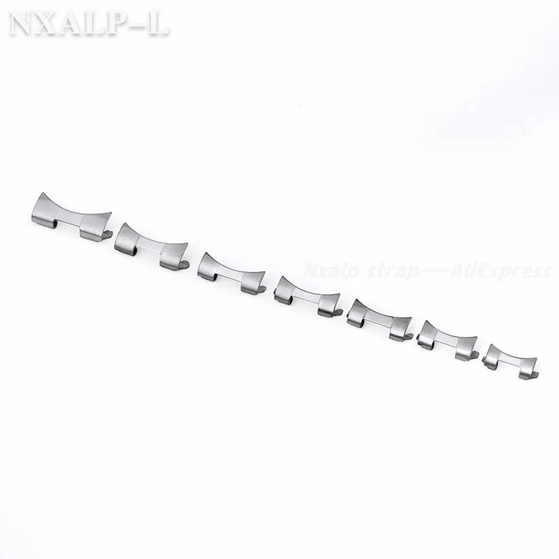 세이코 SKX007 SKX009용 곡선형 엔드 어댑터 롤렉스 팔찌 링크 액세서리용 스테인레스 스틸 스트랩 12/14/16/18/19/20/22/24mm